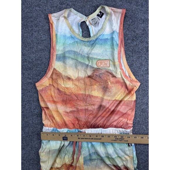 Picture Organic Romper Womens Medium Rainbow Ombre Sleeveless Drawstring Keyhole - Picture 4 of 8